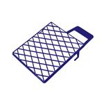 Verfverdeelrooster blauw 22 x 26cm verfroosters voor in 8 liter emmer E3550000-OVD