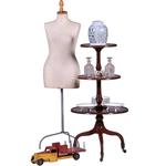 Grote 18e eeuwse Dumb Waiter met drie roterende bladen (No.381220)