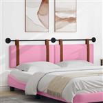 vidaXL Hangend Hoofdeinde Effen Roze 190 x 55 x 5 cm Antiek PU