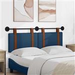 vidaXL Hangend hoofdbord Blauw Antiek PU