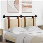 vidaXL Hangend hoofdbord Crème Antiek PU