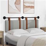 vidaXL Hangend Hoofdeinde Effen Wolkengrijs 150 x 55 x 5 cm Antiek PU