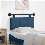 vidaXL Hangend hoofdbord Blauw Stof