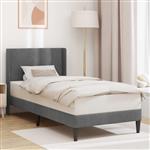 vidaXL Bedframe met hoofdeinde Donkergrijs 80 x 200 cm Fluweel