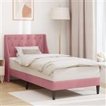 vidaXL Bedframe met hoofdeinde Roze 100 x 200 cm Fluweel