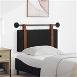 vidaXL Hangend hoofdbord Zwart Antiek PU