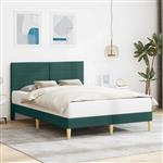 vidaXL Bedframe met hoofdeinde Donkergroen 160 x 200 cm Stof