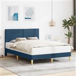 vidaXL Bedframe met hoofdeinde Blauw 140 x 200 cm Stof