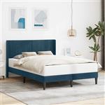 vidaXL Bedframe met hoofdeinde Blauw 140 x 190 cm Fluweel