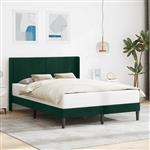 vidaXL Bedframe met hoofdeinde Donkergroen 140 x 190 cm Fluweel