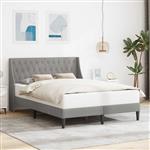 vidaXL Bedframe met hoofdeinde Lichtgrijs 120 x 190 cm Fluweel
