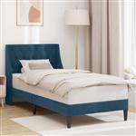 vidaXL Bedframe met hoofdeinde Blauw 100 x 200 cm Fluweel