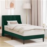 vidaXL Bedframe met hoofdeinde Donkergroen 100 x 200 cm Fluweel