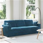 vidaXL Bank Blauw 228 x 78 x 80 cm Fluweel