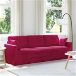 vidaXL Bank Wijnrood 228 x 78 x 80 cm Fluweel