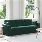 vidaXL Bank Donkergroen 228 x 78 x 80 cm Fluweel