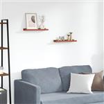 vidaXL Wandplank met plank 2 pcs Rood 40 x 9 x 3 cm Bewerkt hout