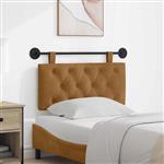 vidaXL Hangend hoofdbord Met LED-verlichting Bruin Fluweel