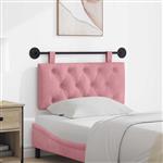 vidaXL Hangend hoofdbord Roze Fluweel