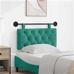 vidaXL Hangend hoofdbord Met LED-verlichting Turquoise Fluweel