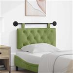vidaXL Hangend hoofdbord Met LED-verlichting Lichtgroen Fluweel