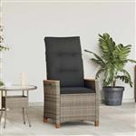 vidaXL Verstelbare tuinstoel Grijs en Donkergrijs 64 x 57,5 x 112 cm