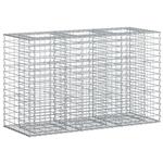 vidaXL Schanskorf verhoogde plantenbak Zilver 130 x 50 x 80 cm