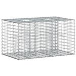 vidaXL Gabion Verhoogd Bed Zilver 100 x 60 x 55 cm