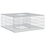 vidaXL Gabion Verhoogd Bed Zilver 100 x 100 x 40 cm