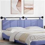 vidaXL Hangend hoofdbord Jeans Blauw Stof