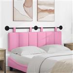 vidaXL Hangend hoofdbord Roze Stof
