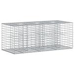 vidaXL Gabion Verhoogd Bed Zilver 140 x 60 x 55 cm