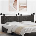 vidaXL Hangend hoofdbord Zwart Antiek PU