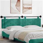 vidaXL Hangend hoofdbord Turquoise Fluweel