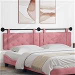 vidaXL Hangend hoofdbord Roze Fluweel