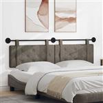 vidaXL Hangend Hoofdeinde Grijs 190 x 55 x 5 cm Antiek PU