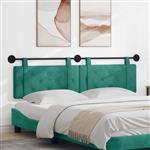 vidaXL Hangend hoofdbord Turquoise Fluweel