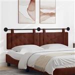vidaXL Hangend hoofdbord Glanzend Bruin Antiek PU