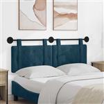 vidaXL Hangend hoofdbord Blauw Fluweel