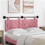 vidaXL Hangend hoofdbord Roze Fluweel
