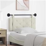 vidaXL Hangend hoofdbord Crème Fluweel
