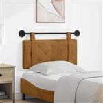 vidaXL Hangend Hoofdeinde Wandgemonteerd Bruin 100 x 55 x 5 cm Fluweel