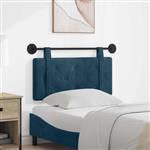 vidaXL Hangend hoofdbord Blauw Fluweel