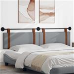 vidaXL Hangend hoofdbord Lichtgrijs Antiek PU