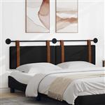 vidaXL Hangend hoofdbord Zwart Antiek PU
