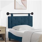 vidaXL Hangend hoofdbord Blauw Fluweel