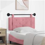 vidaXL Hangend hoofdbord Roze Fluweel