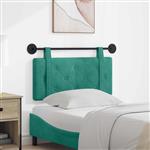 vidaXL Hangend hoofdbord Turquoise Fluweel