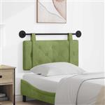 vidaXL Hangend hoofdbord Lichtgroen Fluweel
