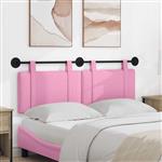 vidaXL Hangend hoofdbord Roze Stof